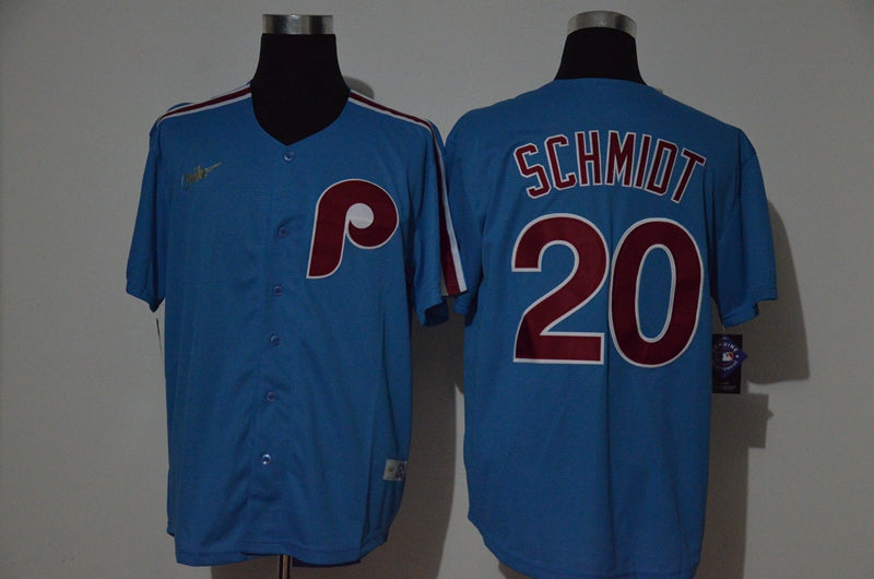 Mike Schmidt Philadelphia Phillies blue Cooperstown jersey
