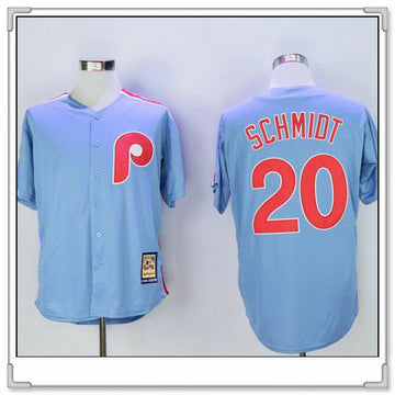 Mike Schmidt Philadelphia Phillies blue Cooperstown jersey