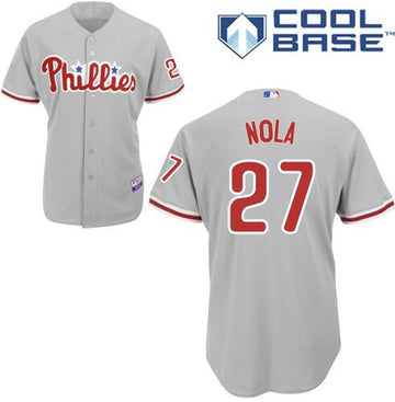 Aaron Nola Philadelphia Phillies gray Road jersey