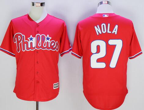Aaron Nola Philadelphia Phillies red jersey
