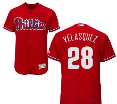 Vincent Velasquez Philadelphia Phillies red jersey