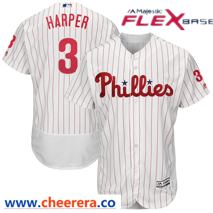 Bryce Harper Majestic Philadelphia Phillies white Authentic jersey