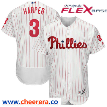 Bryce Harper Majestic Philadelphia Phillies white Authentic jersey
