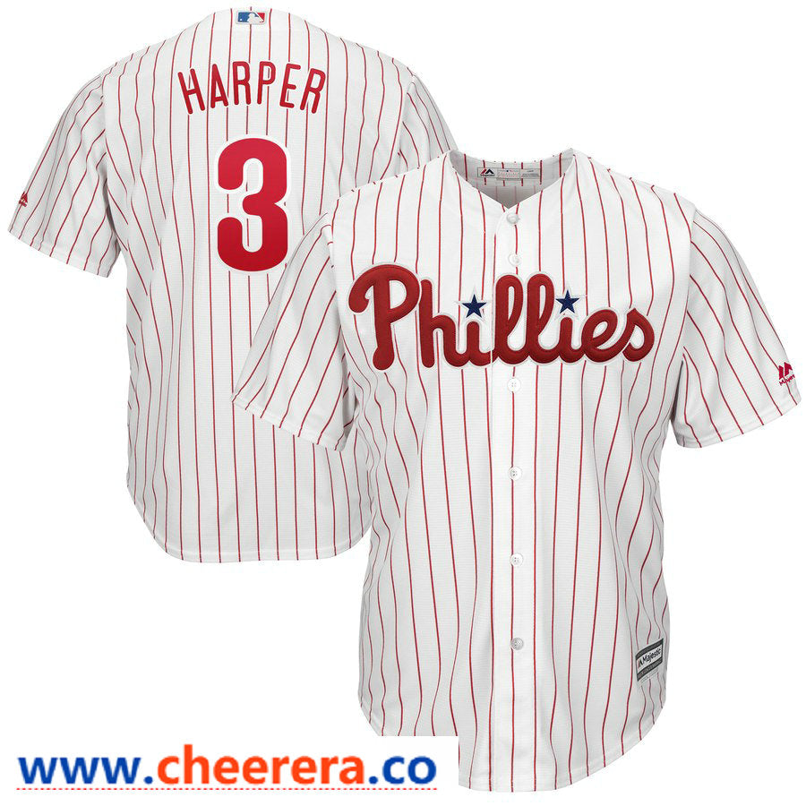 Bryce Harper Majestic Philadelphia Phillies white Home jersey