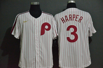 Bryce Harper Philadelphia Phillies white Throwback jersey