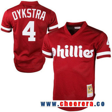 Lenny Dykstra Philadelphia Phillies red Throwback jersey