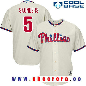 Michael Saunders Philadelphia Phillies cream Alternate jersey