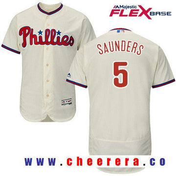 Michael Saunders Philadelphia Phillies cream Alternate jersey
