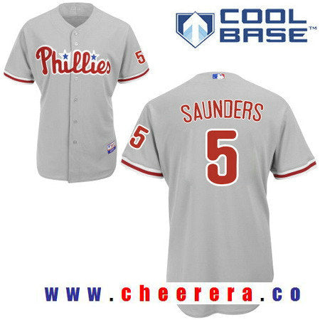 Michael Saunders Philadelphia Phillies gray Road jersey