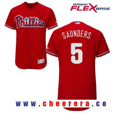 Michael Saunders Philadelphia Phillies red Alternate jersey