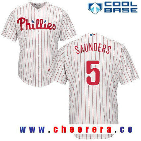 Michael Saunders Philadelphia Phillies white Home jersey