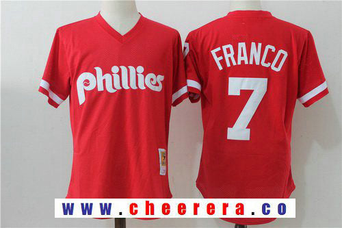 Maikel Franco Philadelphia Phillies red Throwback jersey