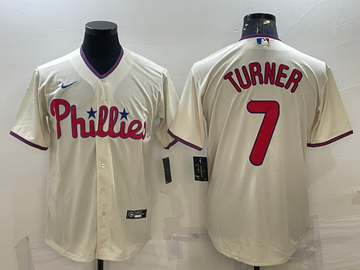Trea Turner Philadelphia Phillies cream jersey
