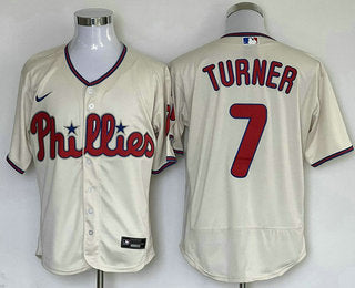 Trea Turner Philadelphia Phillies cream jersey