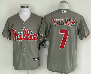 Trea Turner Philadelphia Phillies grey jersey