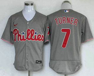 Trea Turner Philadelphia Phillies grey jersey