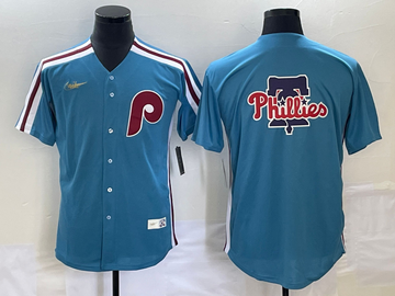 Logo Philadelphia Phillies blue Throwback jersey