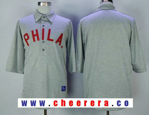 Custom Philadelphia Phillies gray Throwback jersey