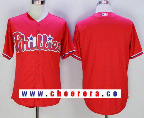 Custom Philadelphia Phillies red Alternate jersey