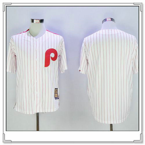 Custom Philadelphia Phillies white Cooperstown jersey