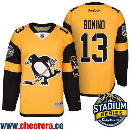 Nick BoninoYellow Pittsburgh Penguins Stadium Series jersey