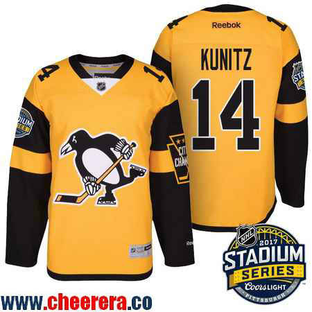 Chris Kunitz Pittsburgh Penguins yellow Stadium Series jersey