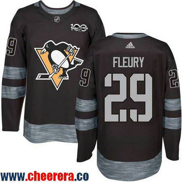 Marc-Andre Fleury Pittsburgh Penguins black jersey