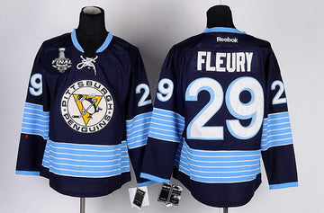 Marc-Andre Fleury Pittsburgh Penguins navy Third jersey