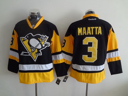 Olli Maatta Pittsburgh Penguins black Alternate jersey