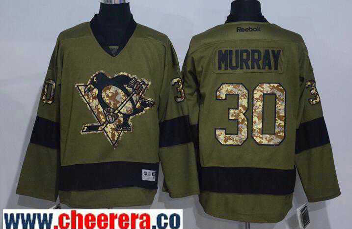 Matt Murray Pittsburgh Penguins green Salute To Service jersey