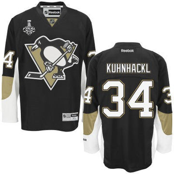 Tom Kuhnhackl Pittsburgh Penguins black jersey