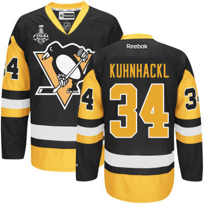 Tom Kuhnhackl Pittsburgh Penguins black Third jersey