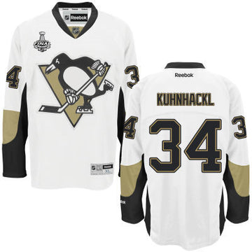 Tom Kuhnhackl Pittsburgh Penguins white Road jersey