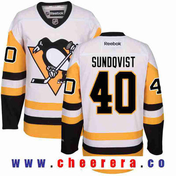 Oskar Sundqvist Pittsburgh Penguins white Third jersey