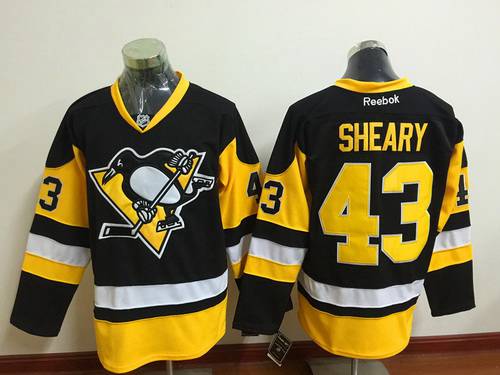 Conor Sheary Pittsburgh Penguins black Third jersey