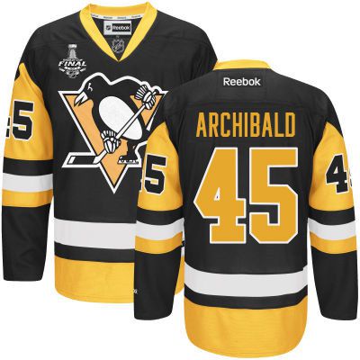 Josh Archibald Pittsburgh Penguins black Third jersey