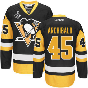 Josh Archibald Pittsburgh Penguins black Third jersey