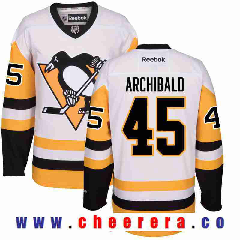 Josh Archibald Pittsburgh Penguins white Third jersey