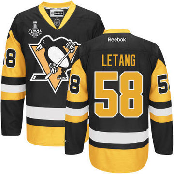 Kris Letang Pittsburgh Penguins black Third jersey
