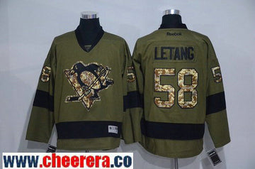 Kris Letang Pittsburgh Penguins green Salute To Service jersey