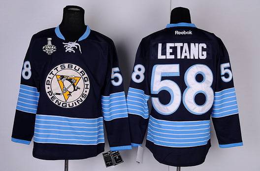 Kris Letang Pittsburgh Penguins navy Third jersey