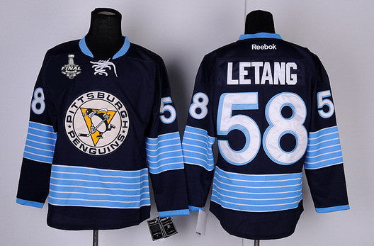 Kris Letang Pittsburgh Penguins navy Third jersey