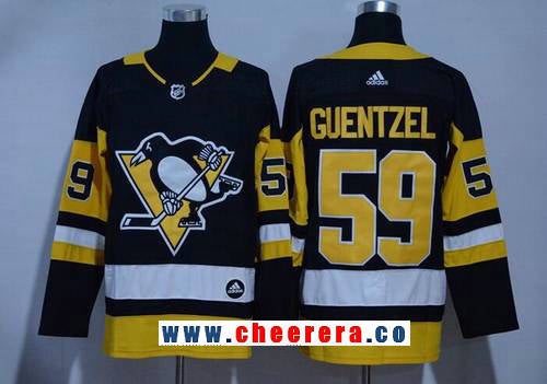Jake Guentzel Pittsburgh Penguins black Home jersey