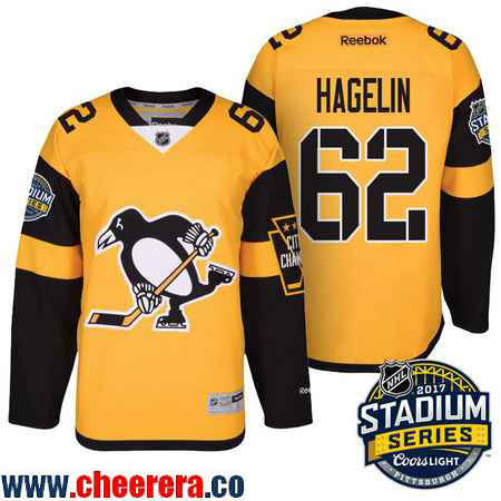 Carl Hagelin Pittsburgh Penguins yellow Stadium Series jersey