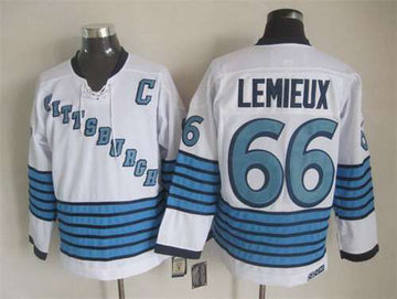 Mario Lemieux Pittsburgh Penguins white Throwback jersey