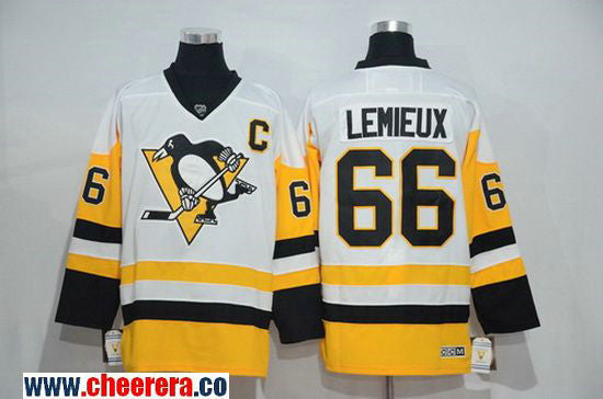 Mario Lemieux Pittsburgh Penguins white Home jersey