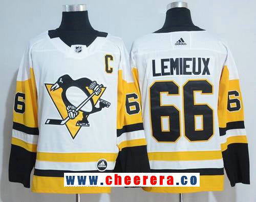 Mario Lemieux Pittsburgh Penguins white jersey