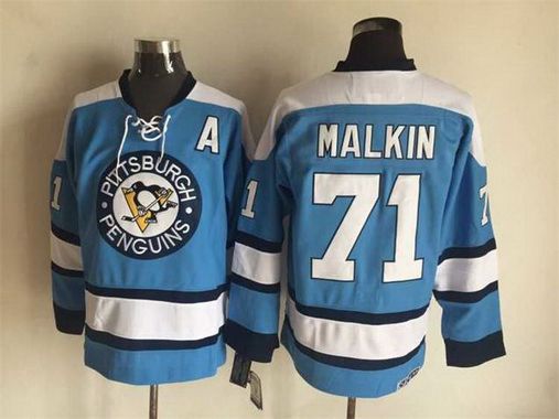 Evgeni Malkin Pittsburgh Penguins blue Throwback jersey