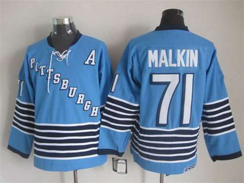 Evgeni Malkin Pittsburgh Penguins blue Throwback jersey