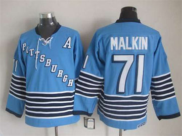 Evgeni Malkin Pittsburgh Penguins blue Throwback jersey